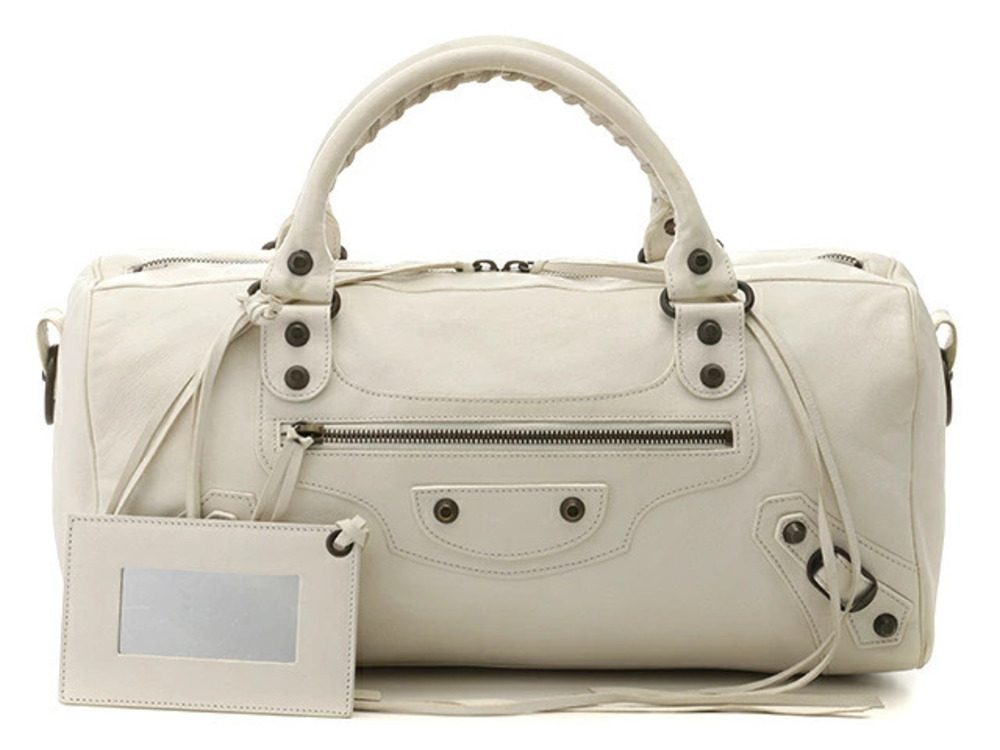 Balenciaga The Twiggy Shoulder Bag Ivory White Leather